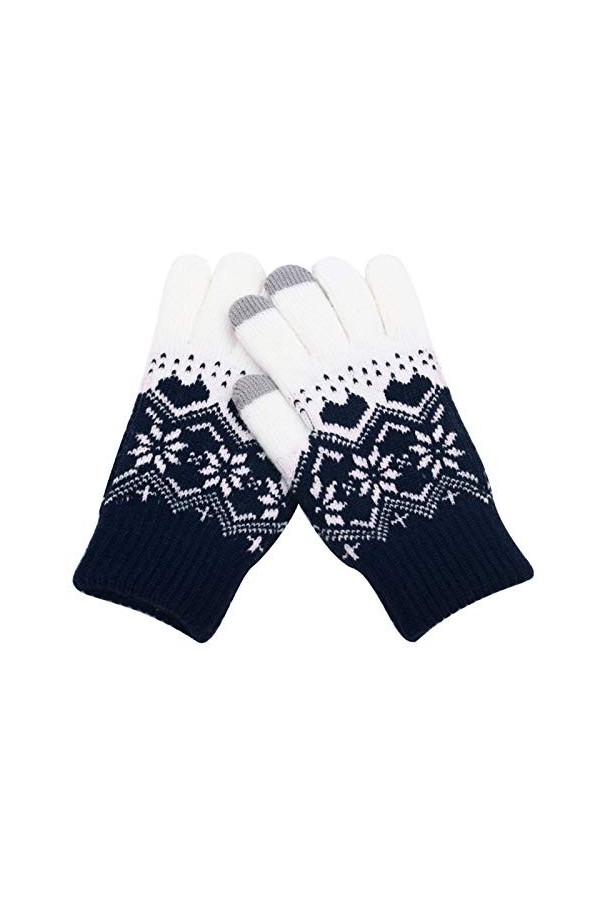 Gants dhiver thermiques pour femme - Gants thermiques pour course à pied à froid - Chauds pour gants, moufles avec poche ve