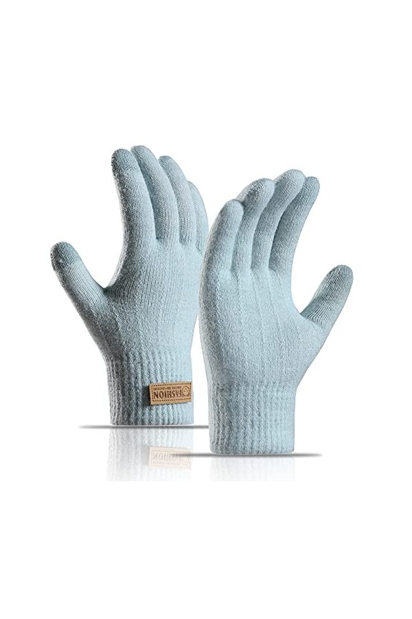 LOIJMK Hiver Femmes Garder Au Chaud Écran Tactile Gants Tricot Manchette Élastique Doux Gants Doigts Complet Moufles Gants Co