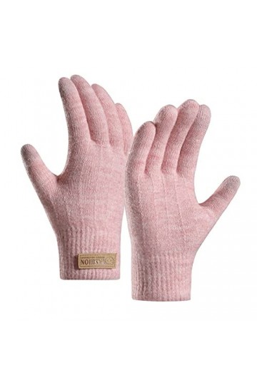 LOIJMK Hiver Femmes Garder Au Chaud Écran Tactile Gants Tricot Manchette Élastique Doux Gants Doigts Complet Moufles Gants Co