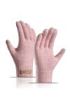LOIJMK Hiver Femmes Garder Au Chaud Écran Tactile Gants Tricot Manchette Élastique Doux Gants Doigts Complet Moufles Gants Co