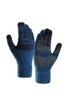 Moufles pour femme par temps froid chauffées en tricot antidérapant pour lhiver Gants pour homme Doublure élastique douce Po