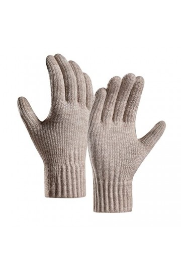 YANFJHV Hiver Femmes Garder Au Chaud Écran Tactile Gants Tricot Poignet Élastique Doux Gants Pleins Doigts Moufles Gants Long
