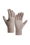 YANFJHV Hiver Femmes Garder Au Chaud Écran Tactile Gants Tricot Poignet Élastique Doux Gants Pleins Doigts Moufles Gants Long