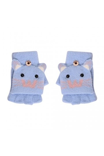 Générique Gants Tactiles Femme Homme Hiver Chaud Gants Convertibles pour Enfants avec Dessus Chaud sans Doigts Plume Gants Lo