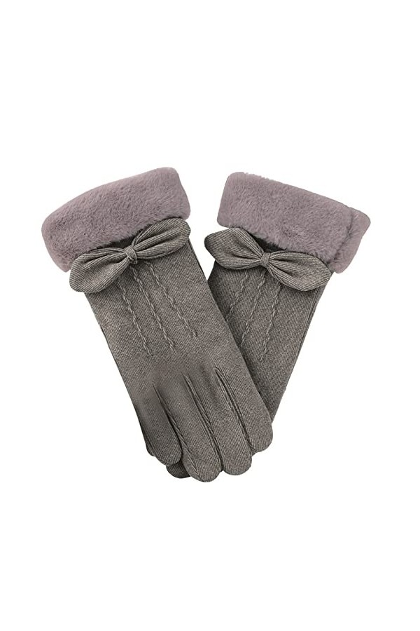 Gants thermiques pour femmes Gants thermiques épais coupe-vent Moufles faites à la main Gants dhiver pour femmes Gants éléga