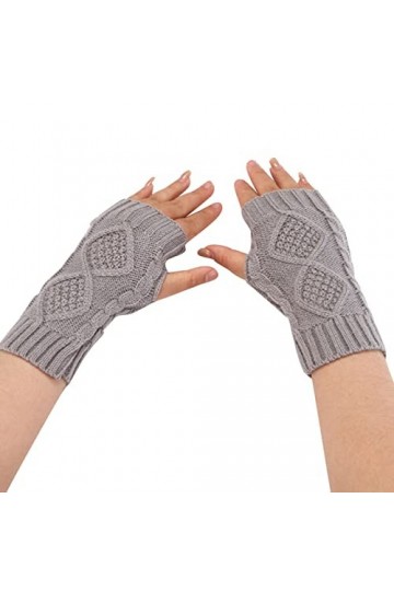 HANXIULIN Manchettes longues pour femme avec trou pour le pouce sans bout des doigts Moufles à manches longues Gants Unisexe 