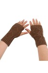 HANXIULIN Manchettes longues pour femme avec trou pour le pouce sans bout des doigts Moufles à manches longues Gants Unisexe 