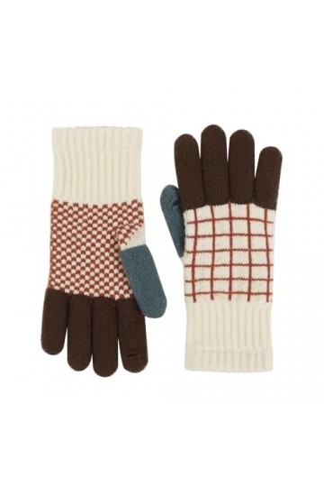 Gants dhiver pour femme - Gants chauds et courts - Gants floraux en tricot - Manchettes tricotées - Unisexe - Gants dhiver 