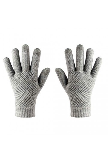 Gants pour écran tactile pour femme en tricot antidérapant chaud pour temps froid, kaki, taille unique