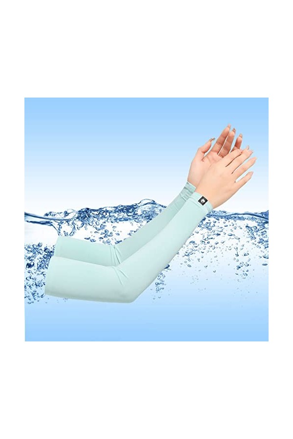 YANFJHV Manchettes dextérieur - Protection solaire - Manches dété - Respirantes - Pour femme - Gants / moufles en latex - R