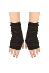 Gants mitaines combo avec poche pour adulte Gants dextérieur pour femme Plus velours épais Mitaines avec trou pour le pouce 