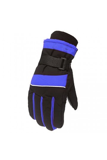 Gants dhiver dextérieur pour enfants, garçons, filles, patinage, planche à neige, coupe-vent, durables, doux, bleu, taille 