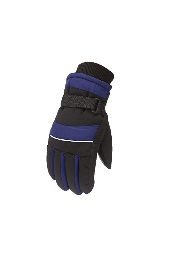 Gants dhiver dextérieur pour enfants, garçons, filles, patinage, planche à neige, coupe-vent, durables, doux, noir foncé, t