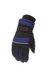 Gants dhiver dextérieur pour enfants, garçons, filles, patinage, planche à neige, coupe-vent, durables, doux, noir foncé, t