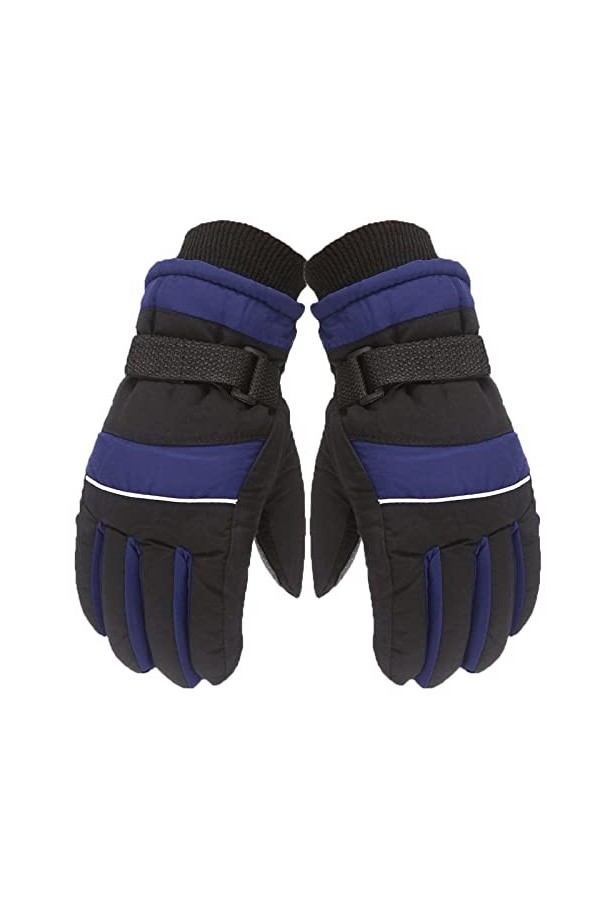 Gants dhiver dextérieur pour enfants, garçons, filles, patinage, planche à neige, coupe-vent, durables, doux, noir foncé, t