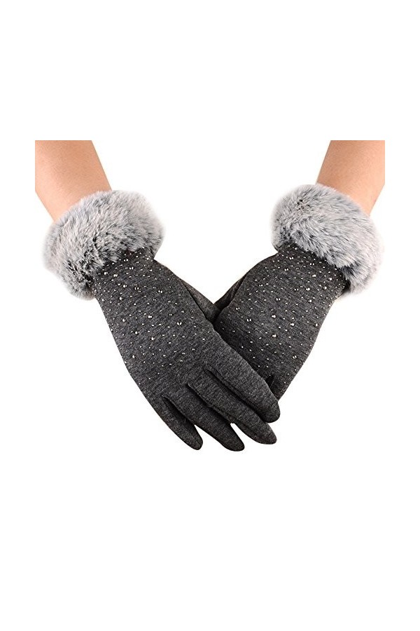 STKOOBQ Gants de sport pour femme - Mode dextérieur - Gants chauds - Taille L - Rouge - Taille unique