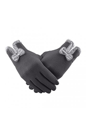 Gants mitaines dhiver pour femme - Gants chauds pour écran tactile - Gants coupe-vent pour femmes et filles - Gants dhiver 