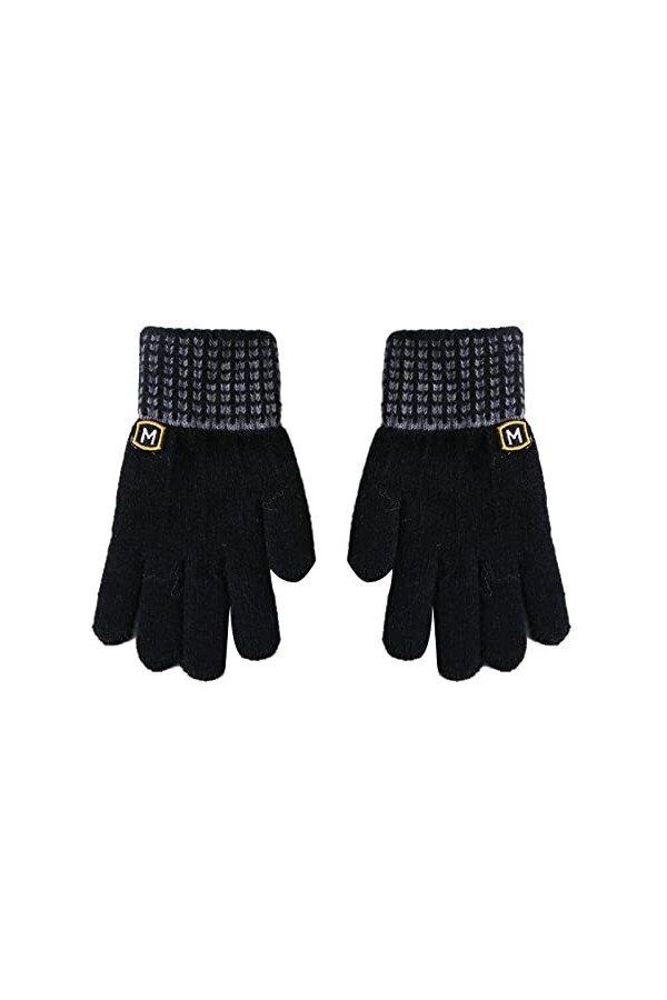 Gants Chauds Gants Chauds En Laine Tricotée À Cinq Doigts,Ensemble Gants Bonnet Écharpe Hiver Homme Manchette Bras Femme Mouf