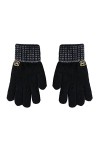Gants Chauds Gants Chauds En Laine Tricotée À Cinq Doigts,Ensemble Gants Bonnet Écharpe Hiver Homme Manchette Bras Femme Mouf