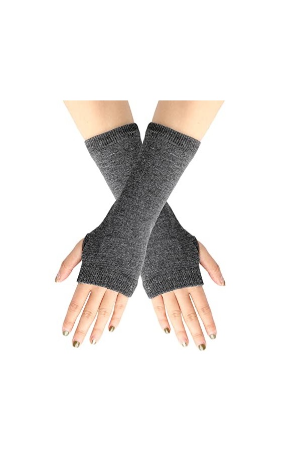 NIUREDLTD Mitaines Mitaines Poignet Mitaines Tricotées Sans Doigts Gants dhiver Manches pour Femmes Hiver Chaud Unisexe pour