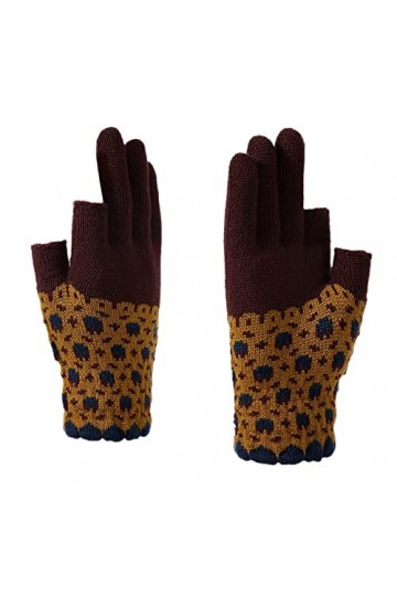 Moufles pour femme isolées par temps froid pour homme et femme - Bout ouvert - Pour lhiver - Garde au chaud - Tricot coupe-v