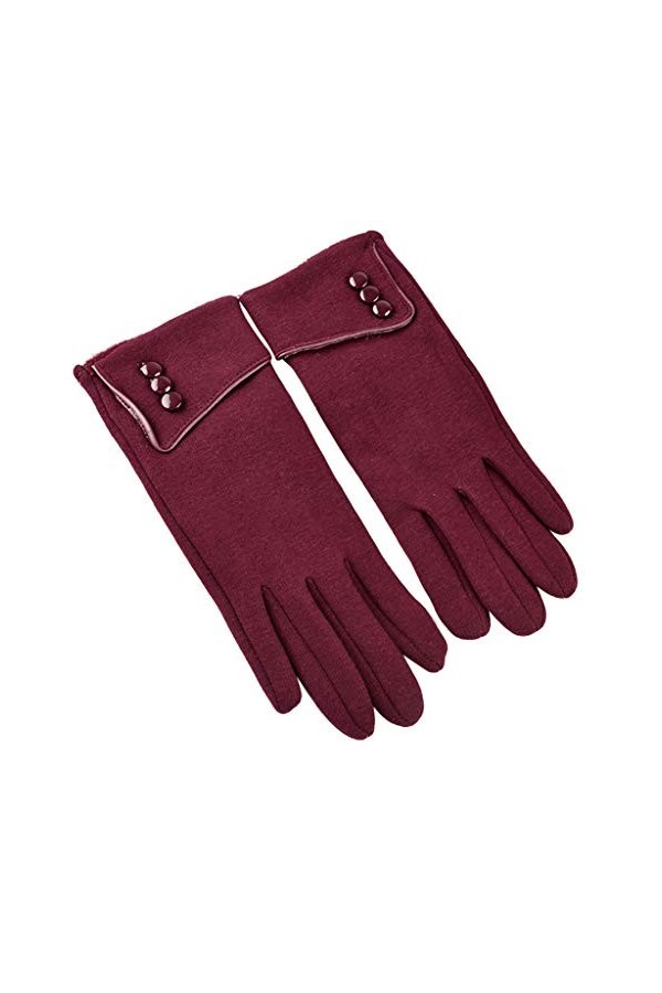 Keep Decoration Gants pour femme doux et chaud avec boutons pour lhiver