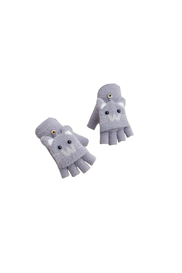 BEALIFE 1 Paire Filles Gants Chauds Hiver sans Doigts Dessin animé Sports de Plein air Neige Ski Moto équitation Mitaines pou
