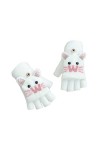 BEALIFE 1 Paire Filles Gants Chauds Hiver sans Doigts Dessin animé Sports de Plein air Neige Ski Moto équitation Mitaines pou