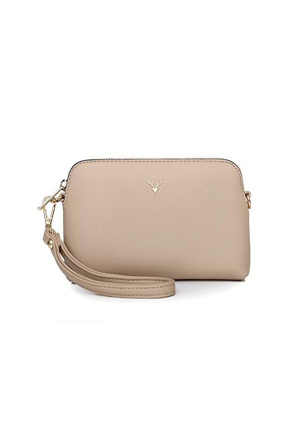 ZMDB Petit Sac à Bandoulière pour Femmes/Filles, Sac à Main en Cuir PU avec Besace Sacoche et Sangle Réglable & Dragonne, Poc