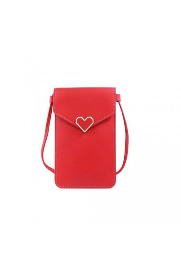 Narunii Sac à bandoulière Femme,Mini Pochette pour téléphone Portable avec en Cuir PU Transparent pour écran Tactile Verrouil