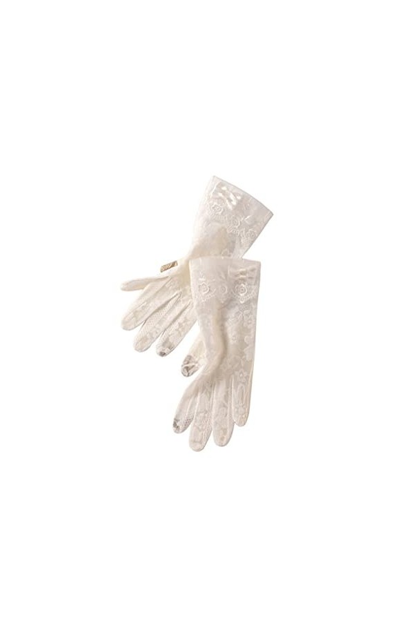 WUUISDNX 1 paire femmes gants dentelle fête mariage mitaine écran tactile antidérapant mitaine style main décoration équitati