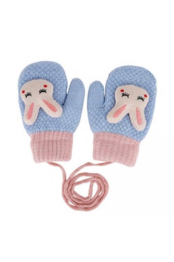 Enfant Gants dhiver en Tricot Lapin Mignon avec Cordon Gants Chauds en Velours Gants pour Enfants Gants pour Sports Gants Ch