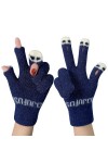 Gants tactiles pour femme - Moufles dhiver - Couleur unie à motifs - Tricot - Gants chauds - Unisexe - Gants dhiver avec do