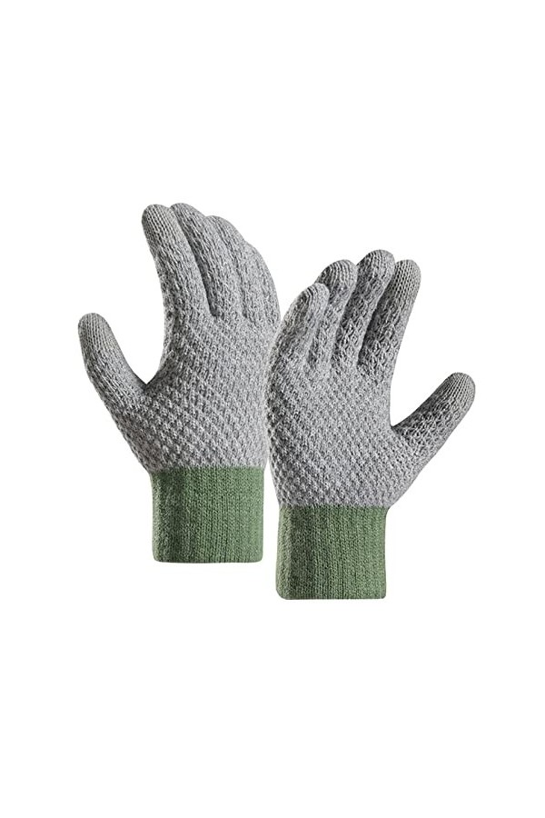 UnoSheng Hiver Femmes Garder Au Chaud Écran Tactile Gants Tricot Poignet Élastique Doux Gants Pleins Doigts Moufles Moufles D