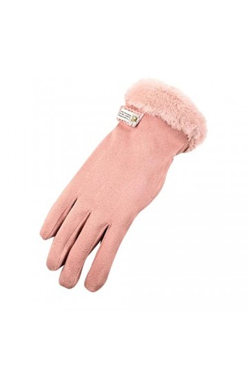 Gants dhiver chauds pour femme - Doublure en polaire pour écran tactile - Pour sports de plein air - Coupe-vent - Moufles do