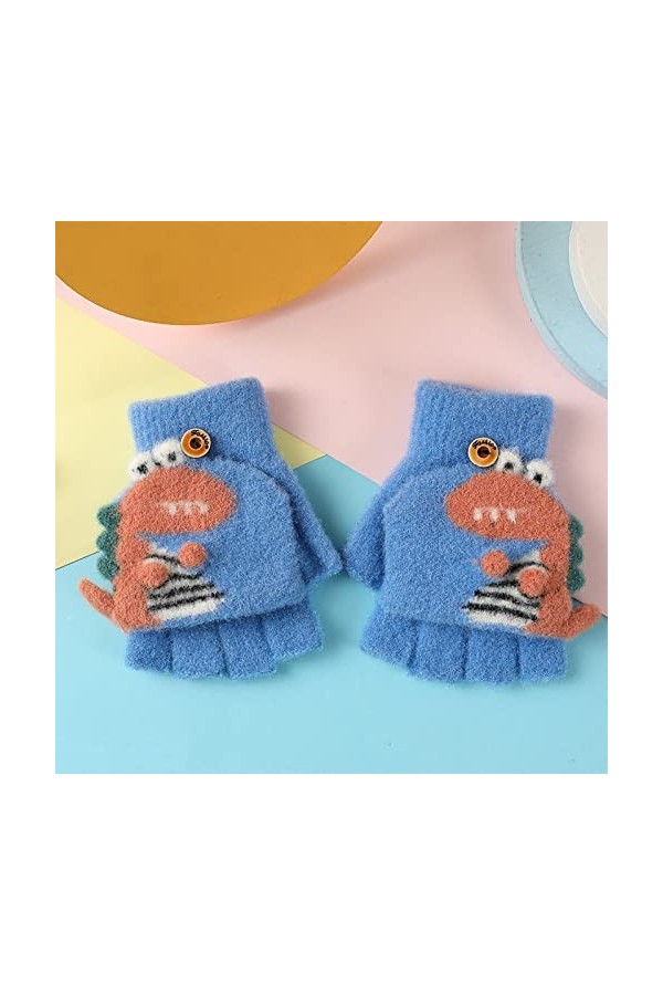 Générique Gants Tactiles Femme Homme Hiver Chaud Gants Convertibles pour Enfants avec Dessus Chaud sans Doigts Plume Gants Lo