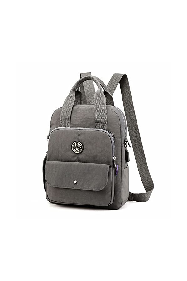 EVEOUT Mini Sac à dos pour Femmes Sac de voyage Multi-poches Sac à Bandoulière Décontracté en Nylon Sac décole Sac à dos