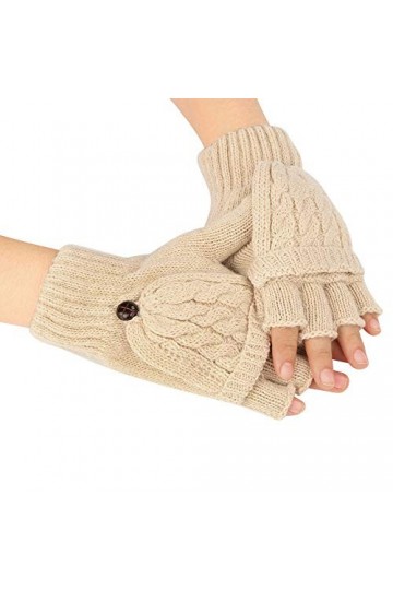 Walaka Gant Femme Hiver Chauds Tricoté Gants dhiver Plus Chauds De Femmes De Doigt Mitaines