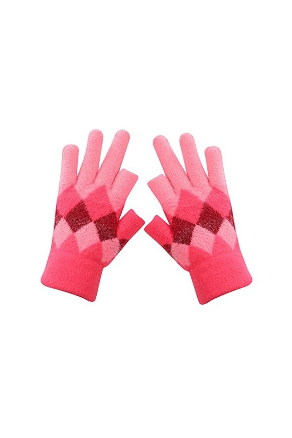 Les femmes peuvent activer les gants décran Gants chauds en tricot extensible Moufles dhiver Garder au chaud Tricot Impress