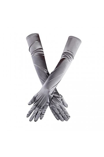 Mitaines de danse coude longueur opéra pour mariage Gants longs des années 1920 Gants en satin pour femme Gants de ski Moufle