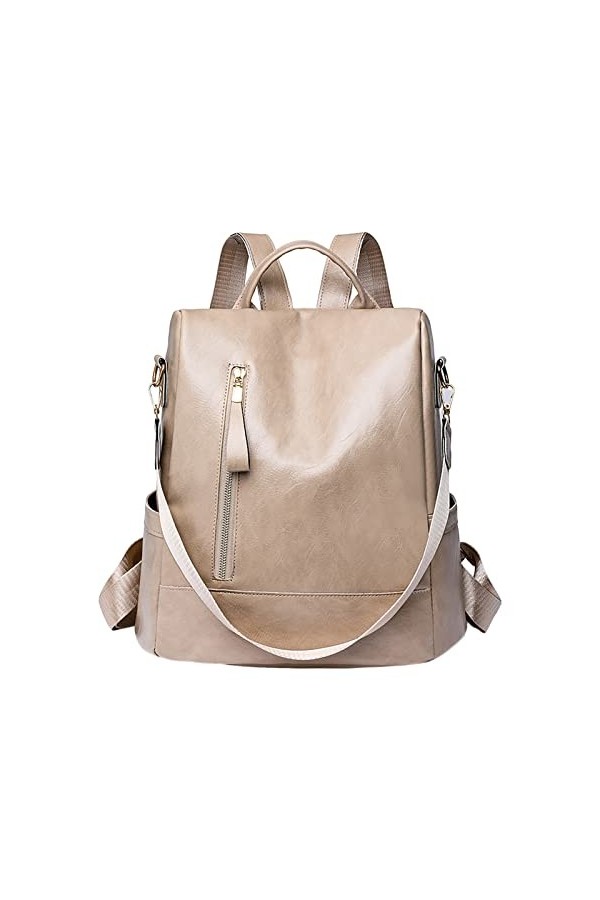 ZEELIY Sac À Dos Femme Anti Vol À Bandoulière Pu Cuir Sac A Dos En Pu Cuir DÉcole De Mode De Loisirs De De Grande Capacité P