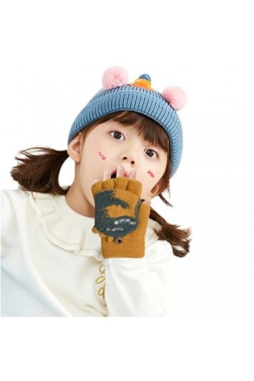 Générique Gants Tactiles Femme Homme Hiver Chaud Gants Convertibles pour Enfants avec Dessus Chaud sans Doigts Plume Gants Lo