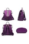 Charmore Sac à dos pour femme - En nylon imperméable - Pour lécole, le vol - Sac à bandoulière, Violet 2, M