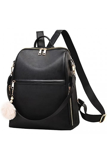 zhongningyifeng Sac à dos pour femme en cuir PU étanche décontracté voyage mignon sac à bandoulière pour filles