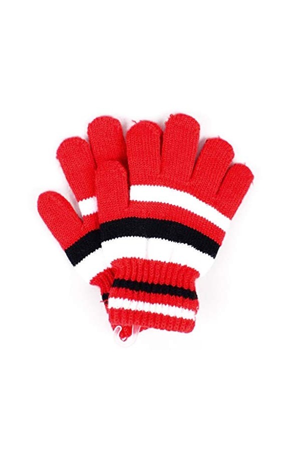 JAGENIE Mitaines magiques extensibles en tricot pour enfants, filles, garçons, gris