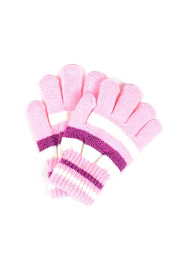 JAGENIE Mitaines magiques extensibles en tricot pour enfants, filles, garçons, gris