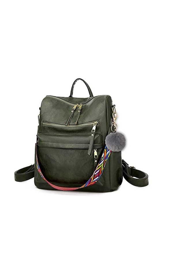 ROOSALANCE Grand sac à dos à la mode Sacs à PU bandoulière imperméables pour les femmes, Cadeaux de fête des mères pour maman