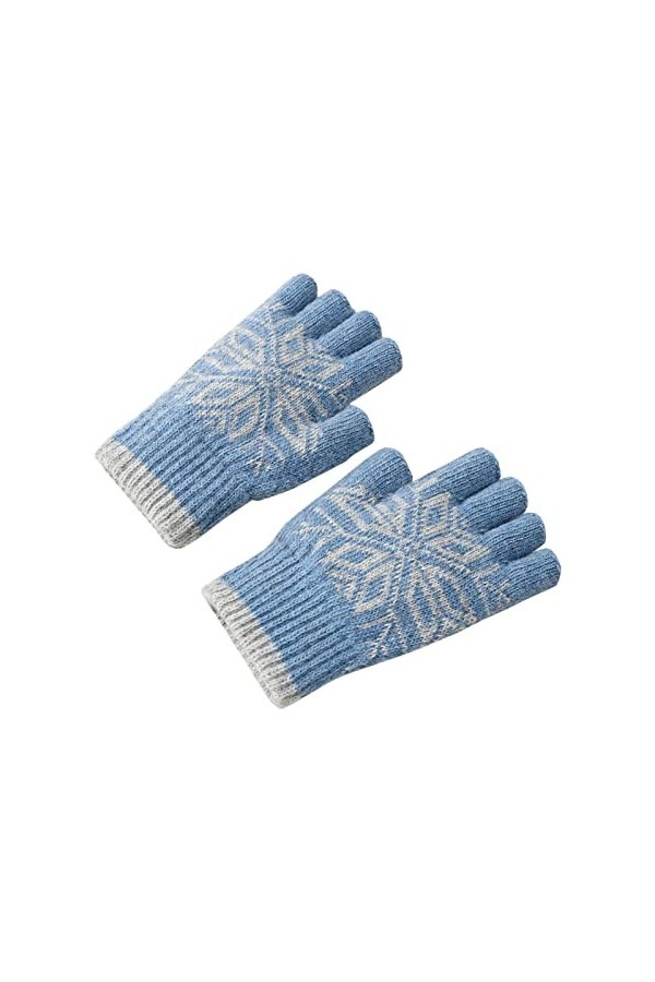 Gants dhiver pour femme, demi-mains chaudes, tricotés en laine et anti-gel, gants longs en cuir véritable E, taille unique 