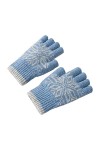 Gants dhiver pour femme, demi-mains chaudes, tricotés en laine et anti-gel, gants longs en cuir véritable E, taille unique 