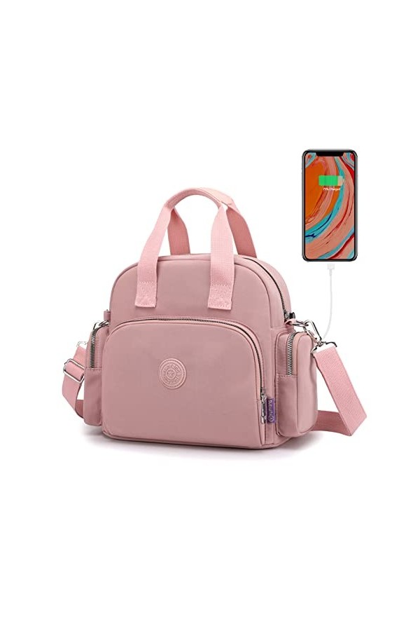 DIRRONA Élégant Femmes Sac à Main Mode Sacs à Bandoulière Multifonction Femme du Quotidien Décontracté Mesdames Sac à Dos Nyl